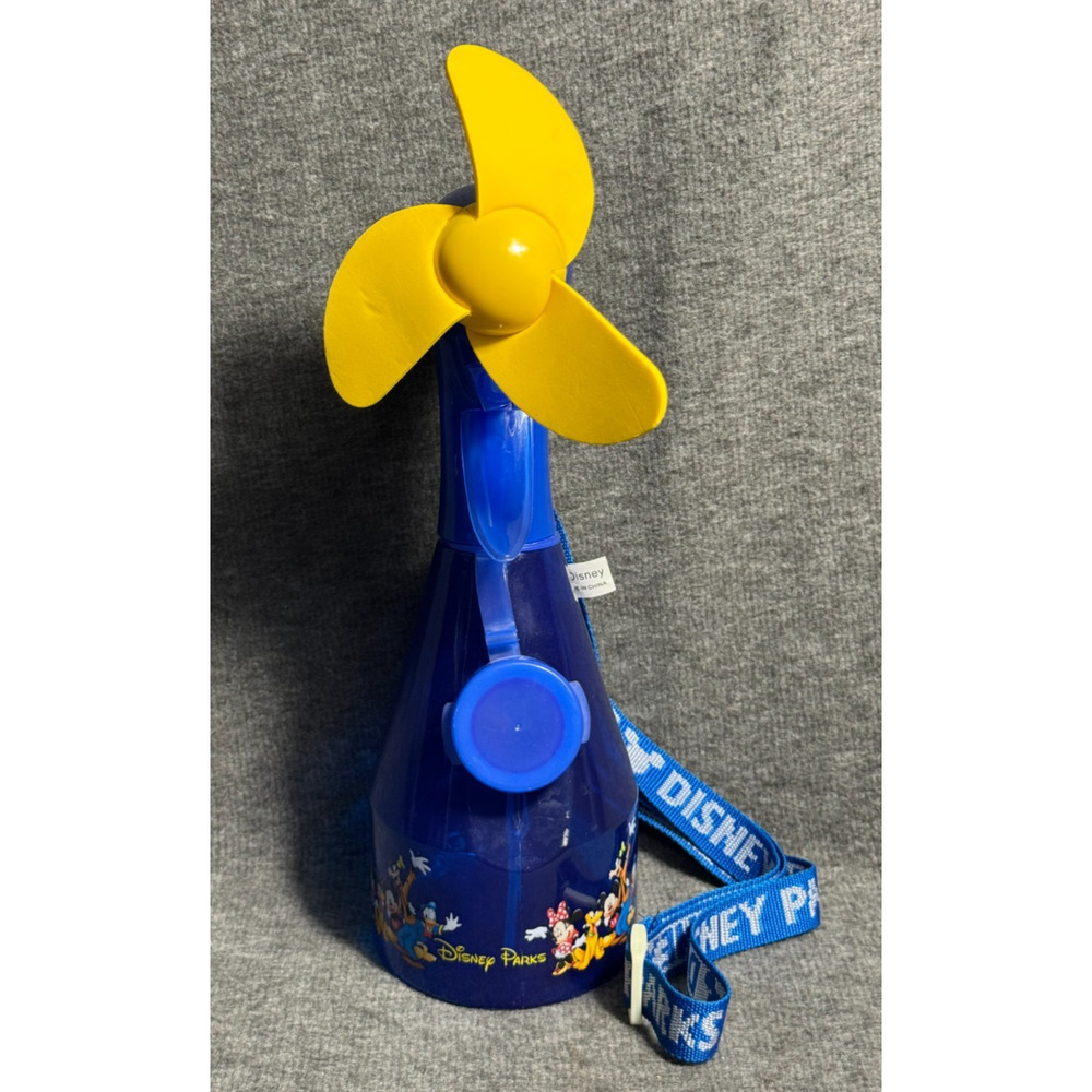 Disney Parks Mickey Mouse Misting Fan Cooling Water Spray Bottle With Lanyard